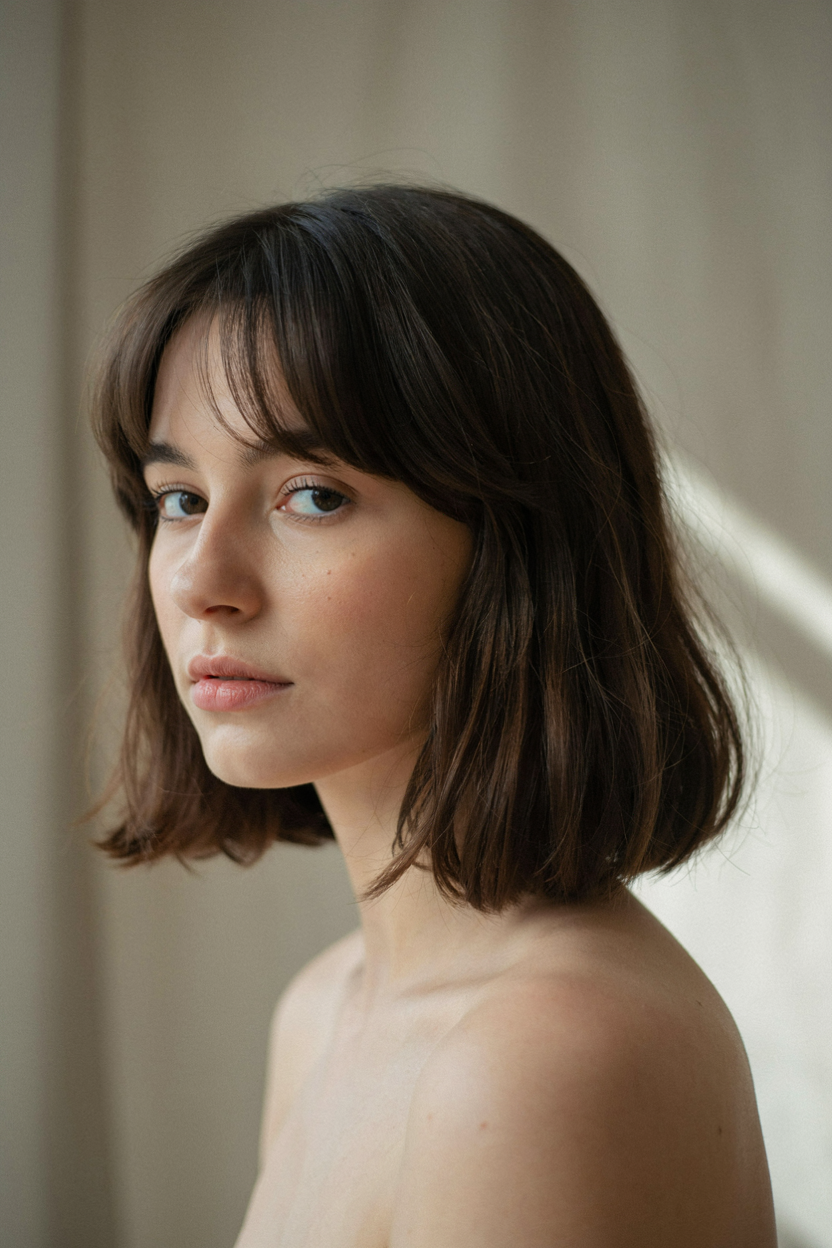 French bob on fine, thin hair