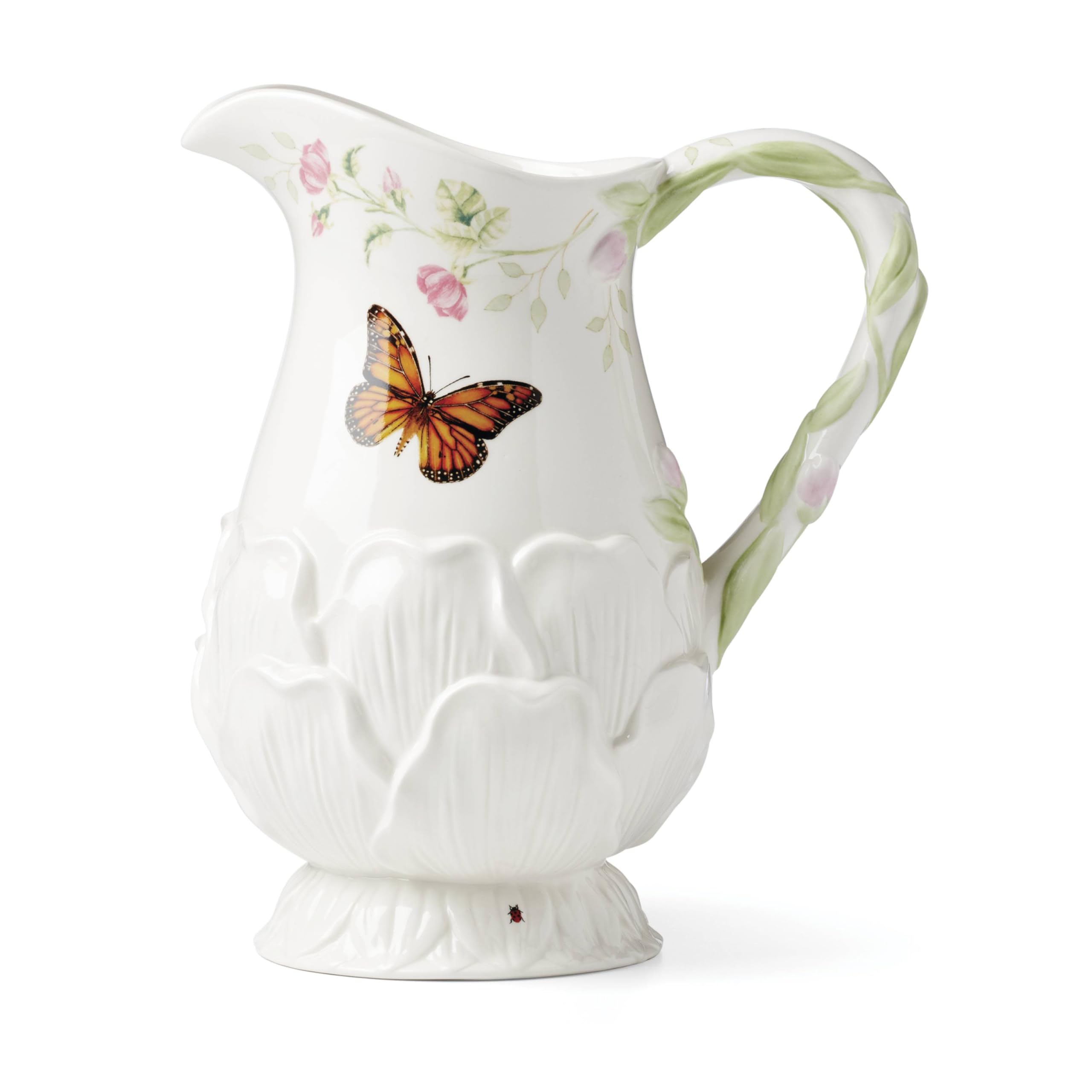 Lenox Butterfly Meadow Floral Ceramic Pitcher