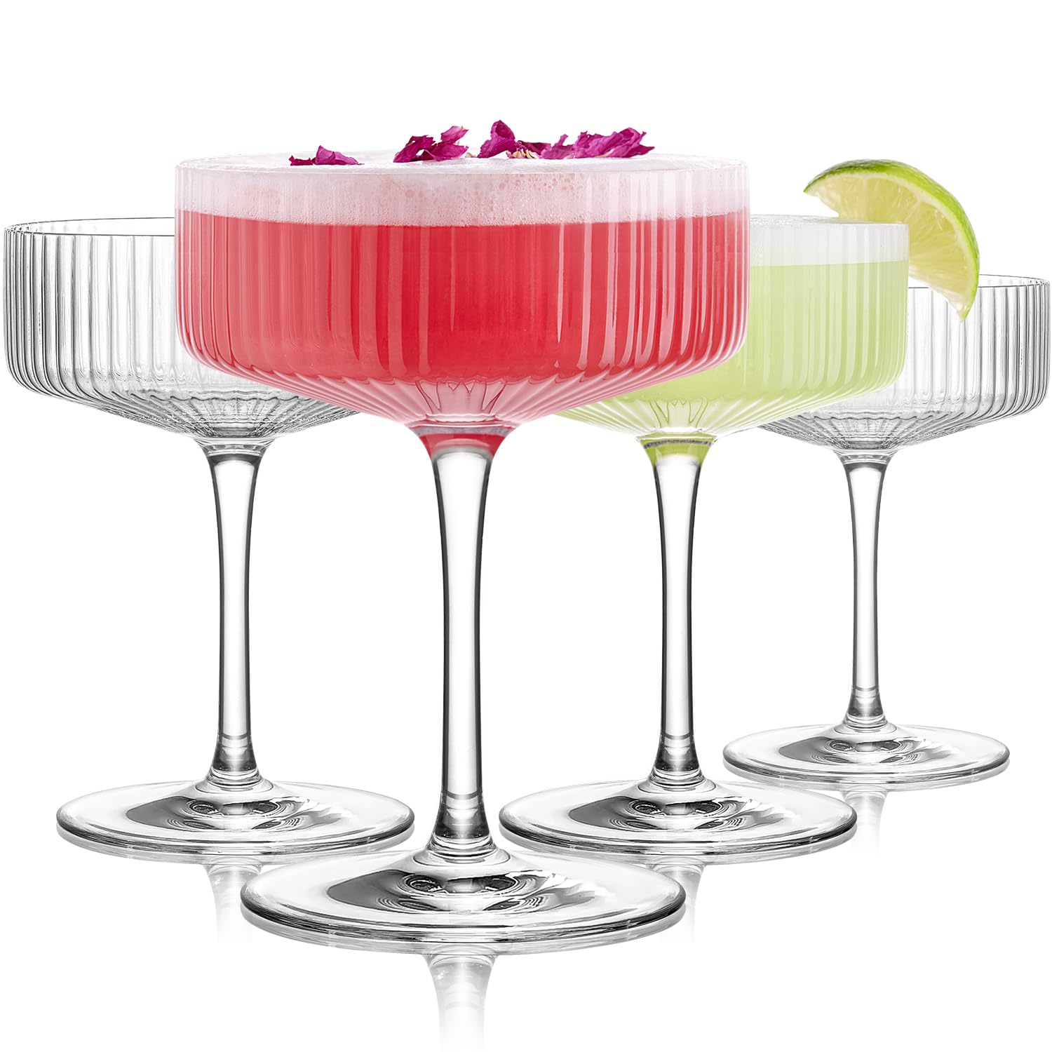 Coupe Cocktail Glasses, Set of 4 (10 oz)