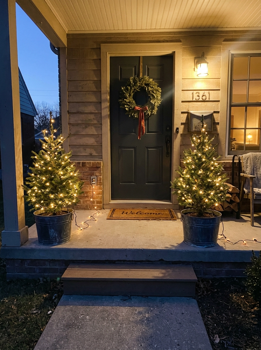 Pair of Porch Trees