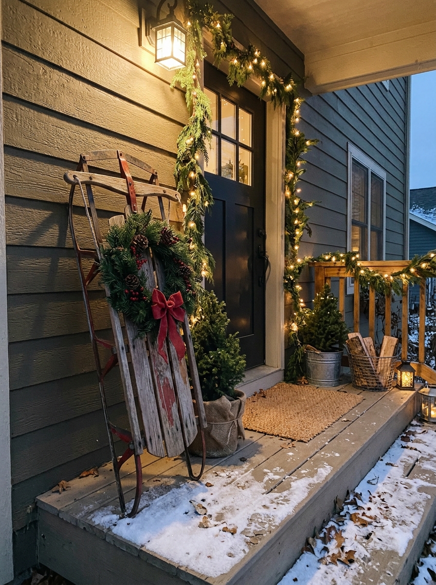 Vintage Sled Display