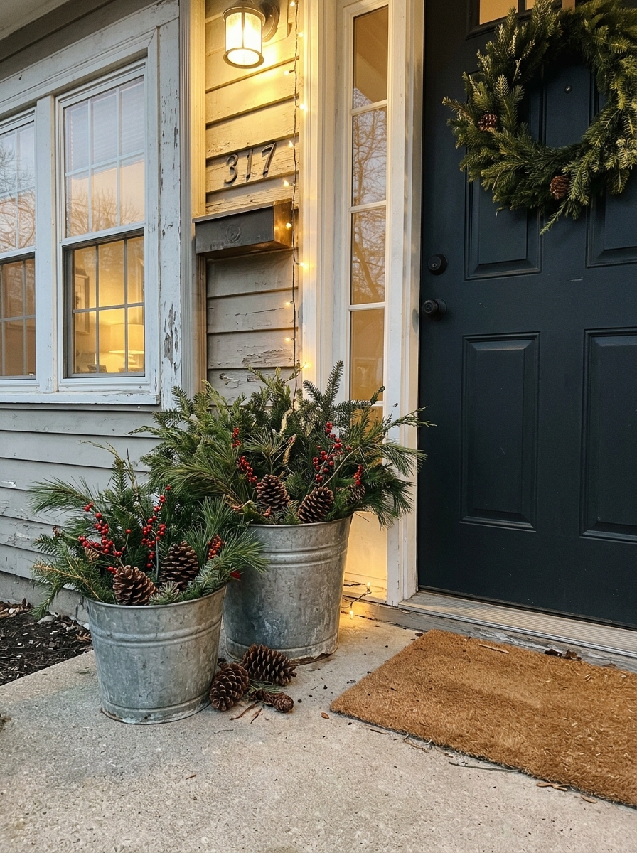 Galvanized Bucket Arrangements