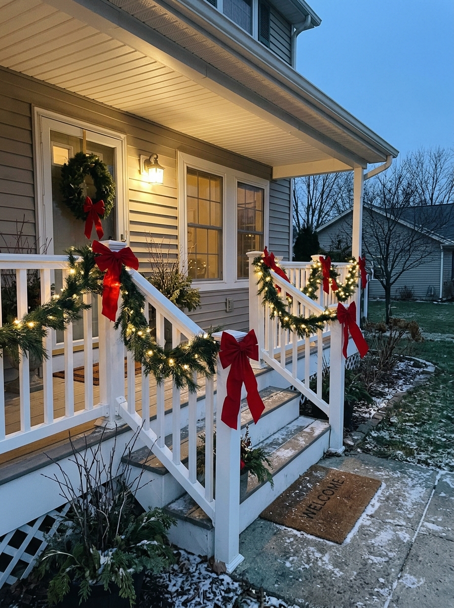 Red Bow Railings