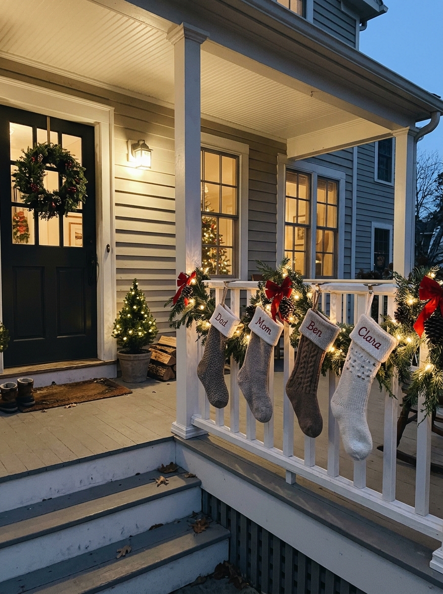 Stockings on the Porch
