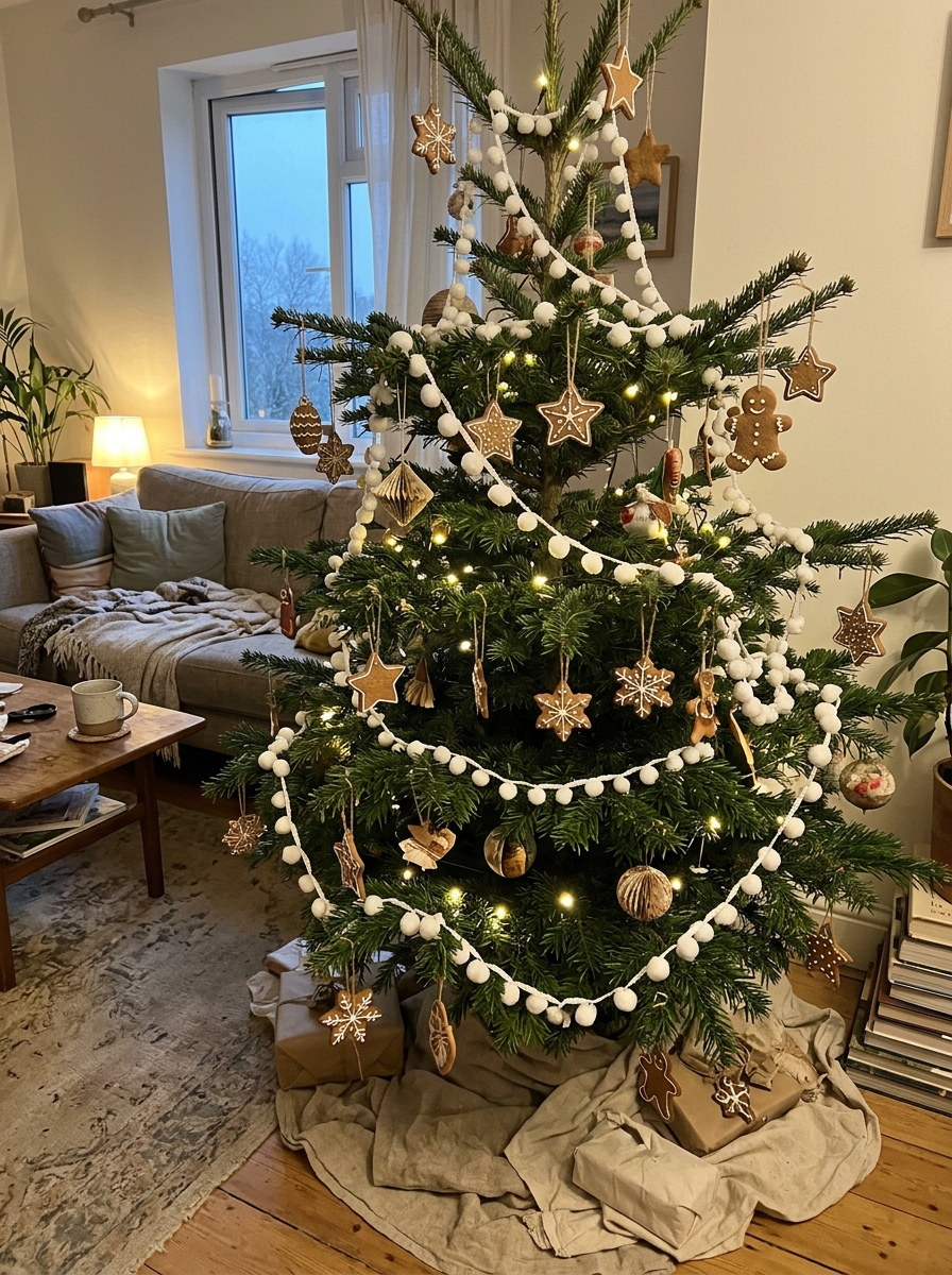 Gingerbread Tree With Icing Garland