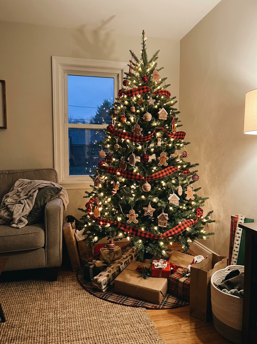 Gingerbread Tree With Plaid