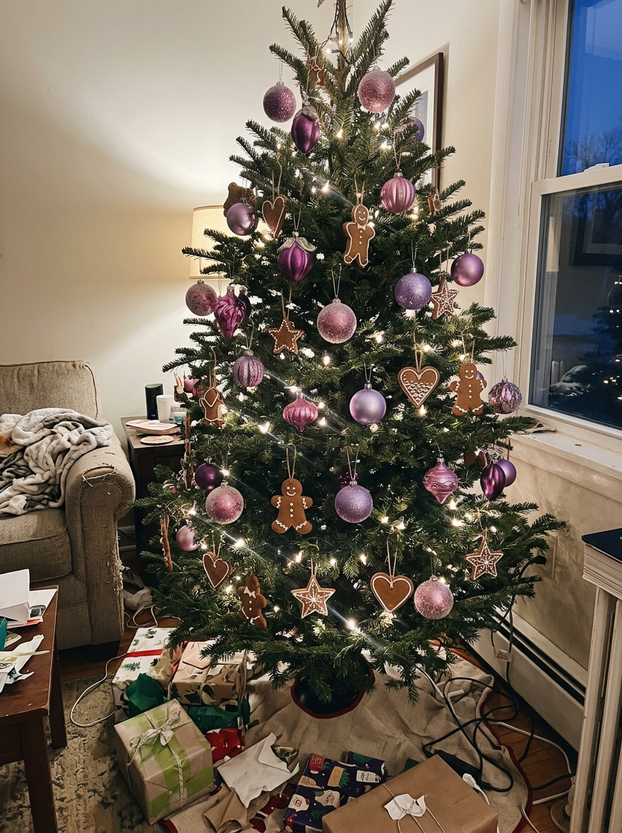 Gingerbread Tree With Sugar Plum Accents