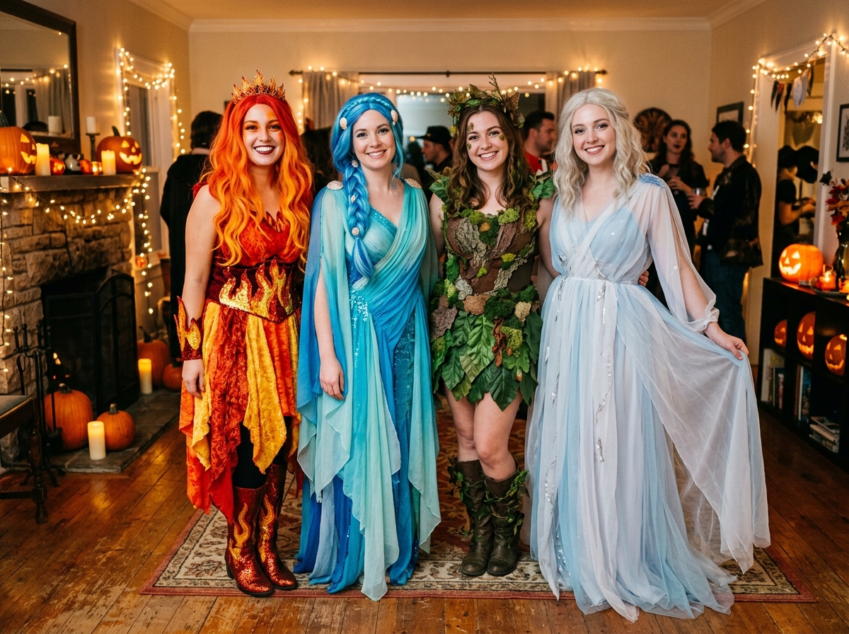 The Four Elements group Halloween costume idea