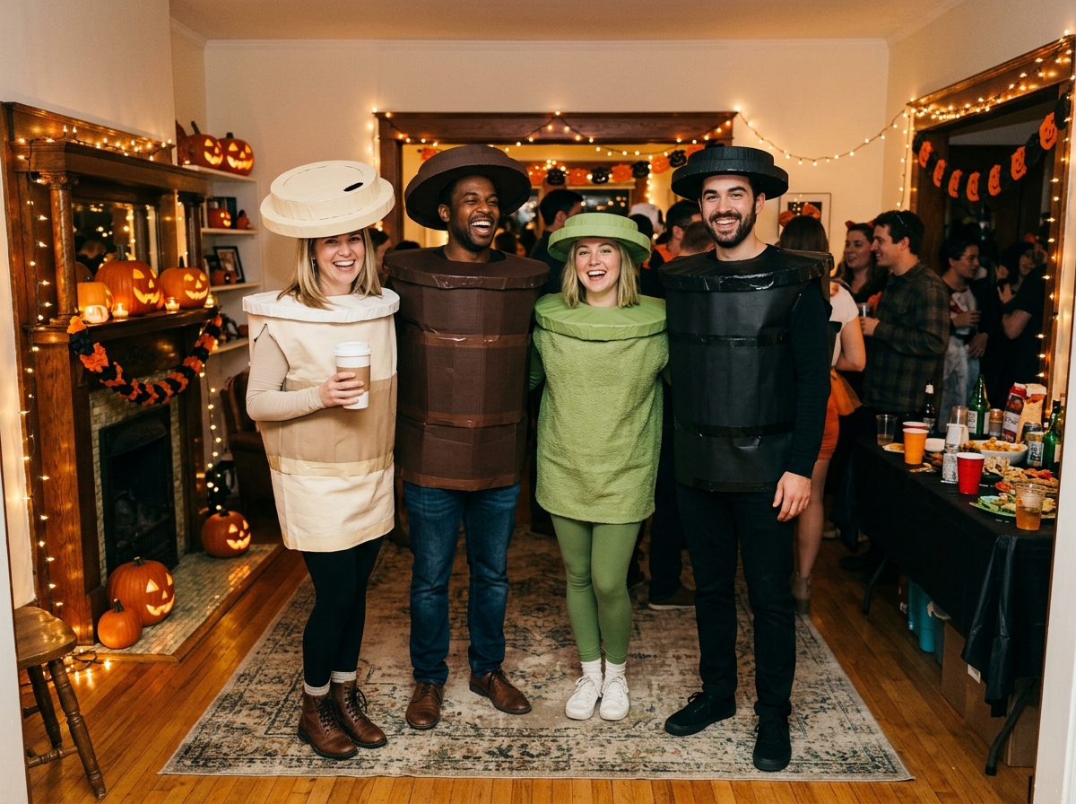 Four Types of Coffee group Halloween costume idea