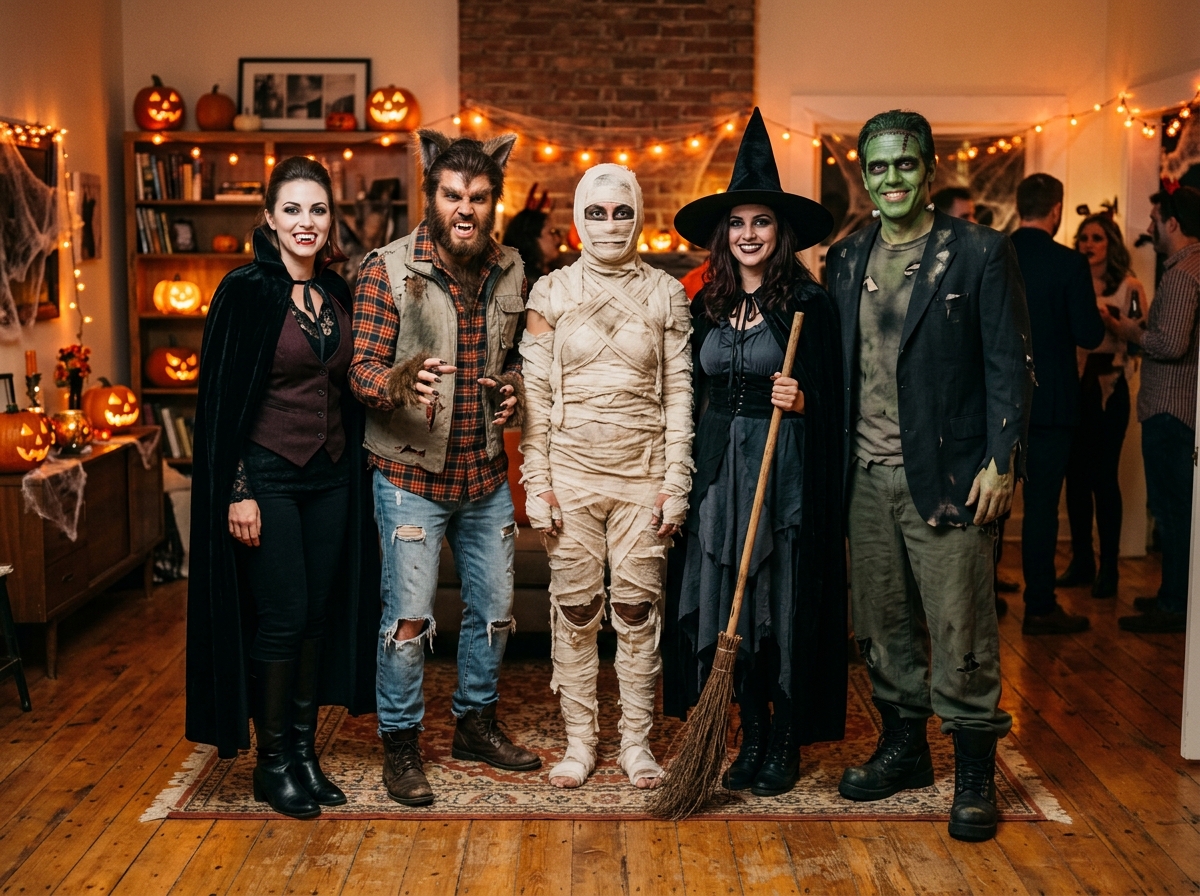 Classic Monsters, Extended group Halloween costume idea