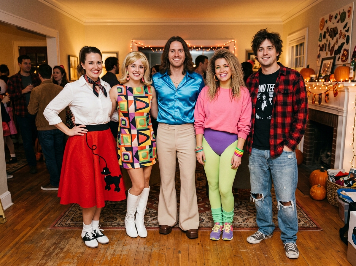 Five Decades group Halloween costume idea