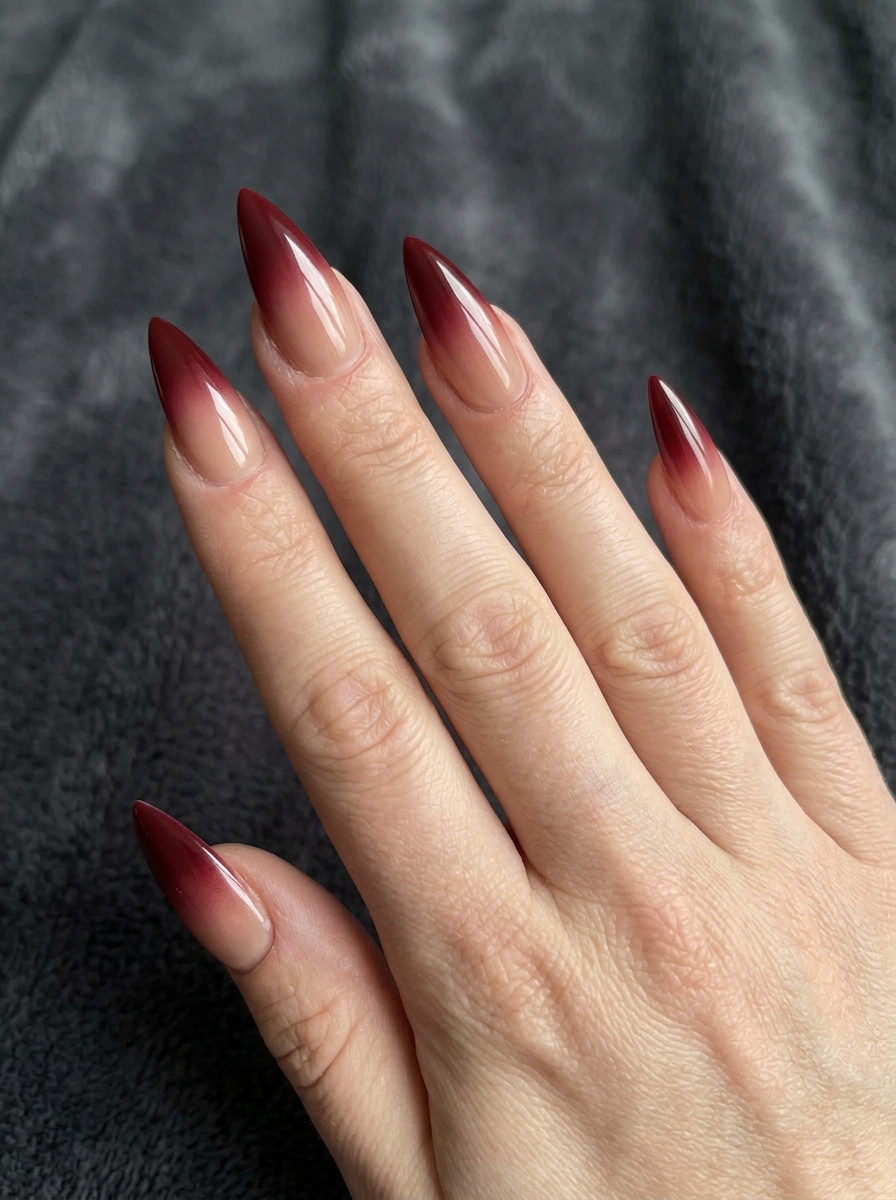 Long Stiletto Blood Tips Halloween press-on nails