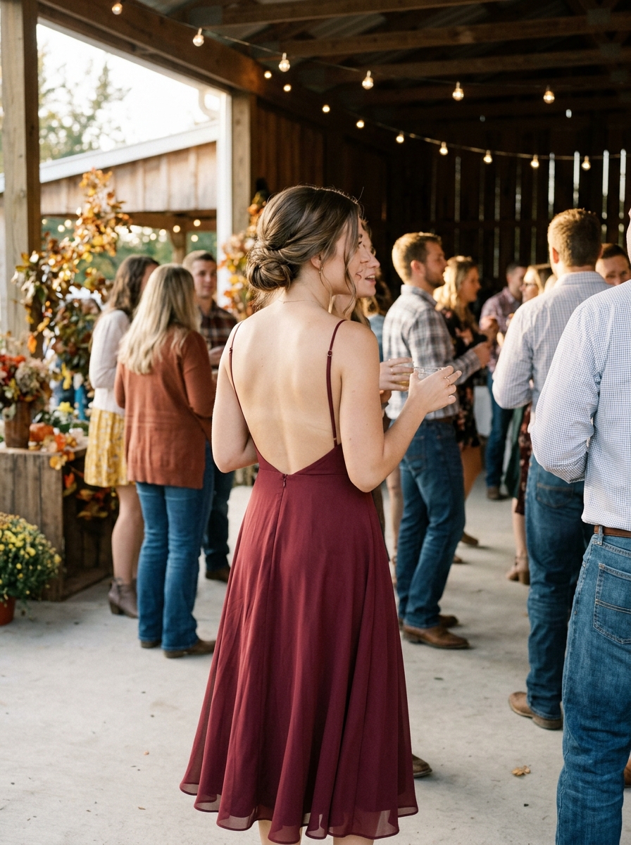 Backless Dress: Elegant Chignon