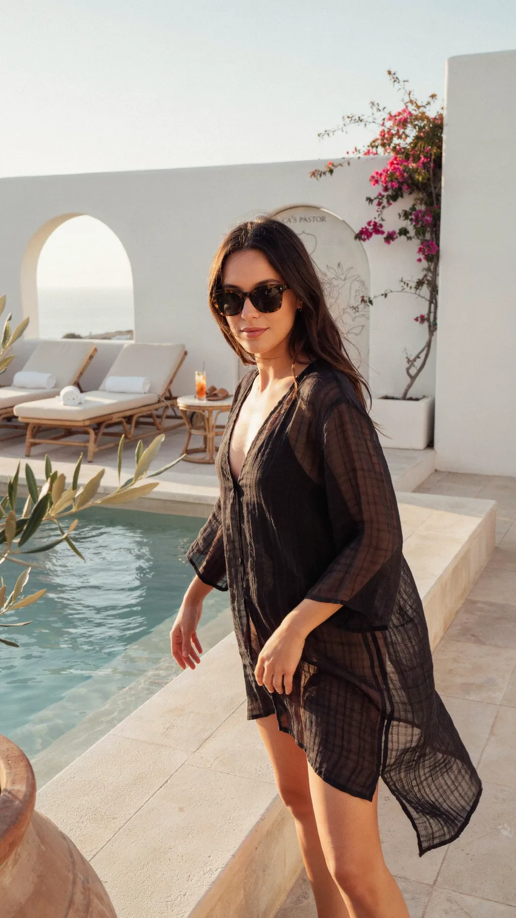 Mesh Cover-Up + High-Waisted Bikini Ibiza outfit