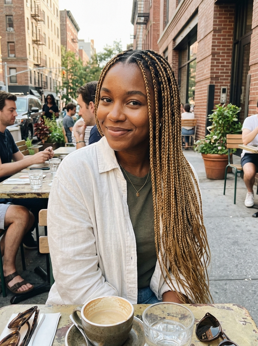 Honey Blonde Knotless Braids