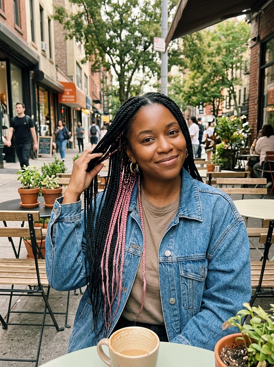 Peekaboo Color Knotless Braids