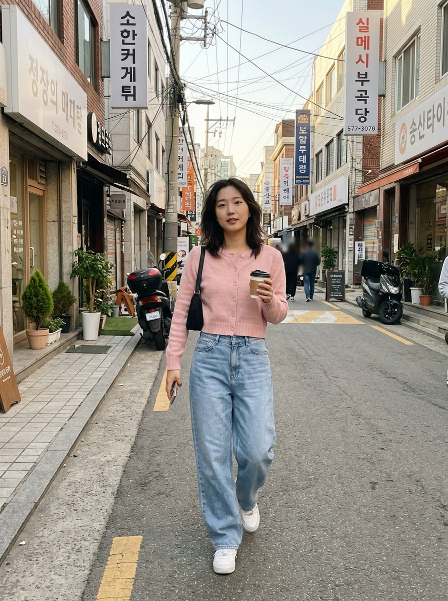 Korean street fashion Cropped Cardigans