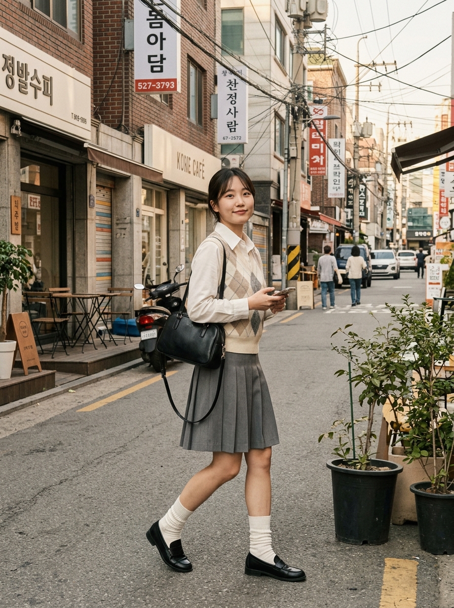 Korean street fashion Knit Vests