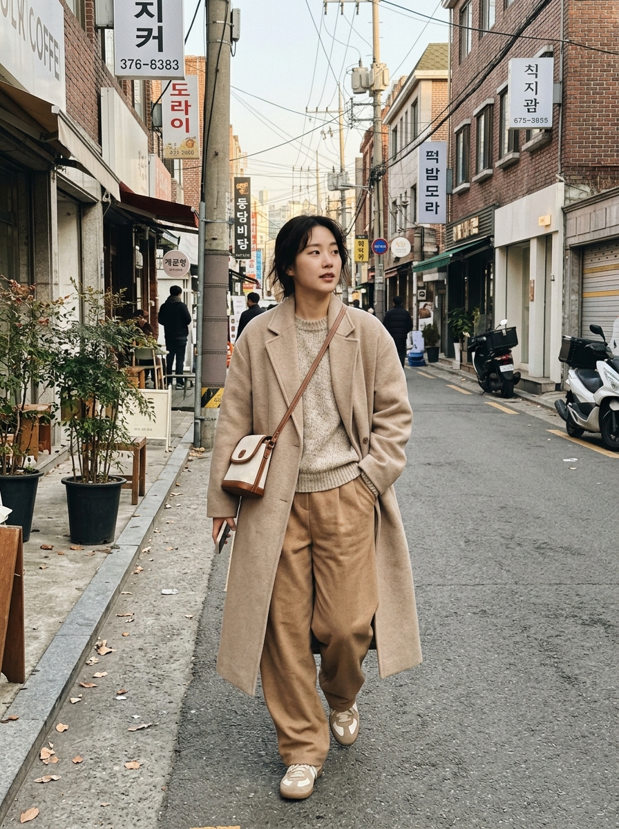 Korean street fashion Monochrome Outfits