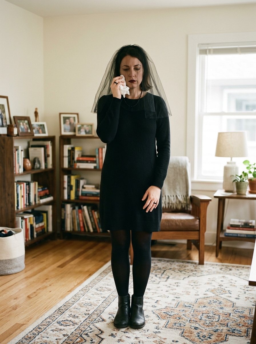 Widow at a Funeral ⏱ 10 minutes last-minute Halloween costume