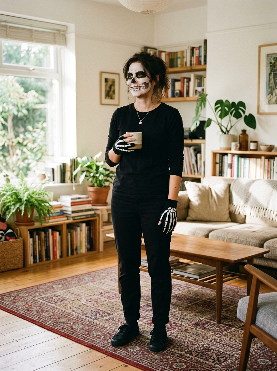 Skeleton ⏱ 30 minutes last-minute Halloween costume