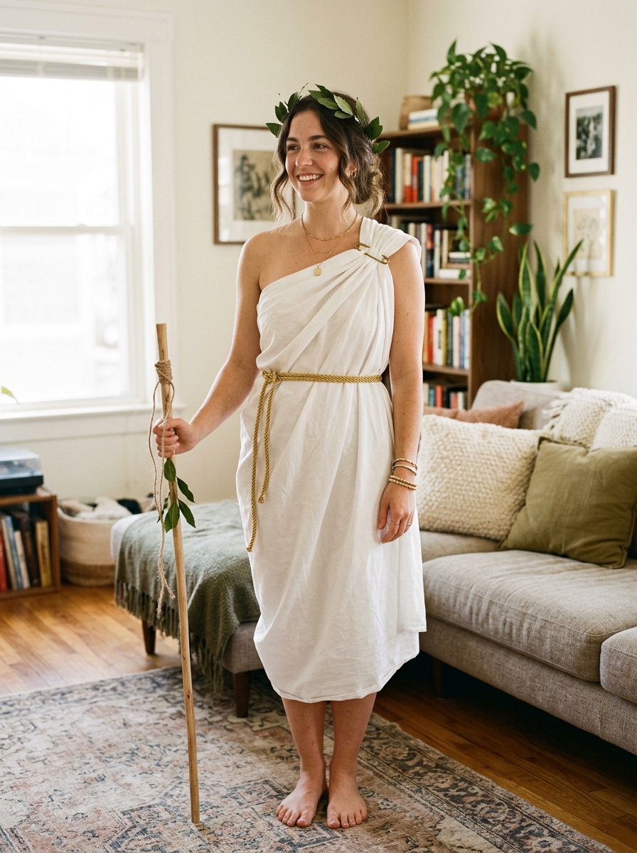 Greek Goddess ⏱ 15 minutes last-minute Halloween costume