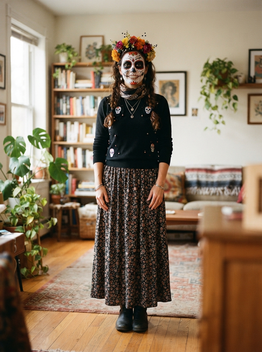 Sugar Skull ⏱ 30 minutes last-minute Halloween costume