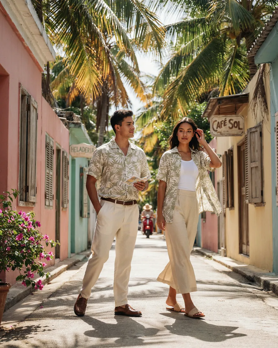 The Same Shirt, Different Way matching couple vacation outfit