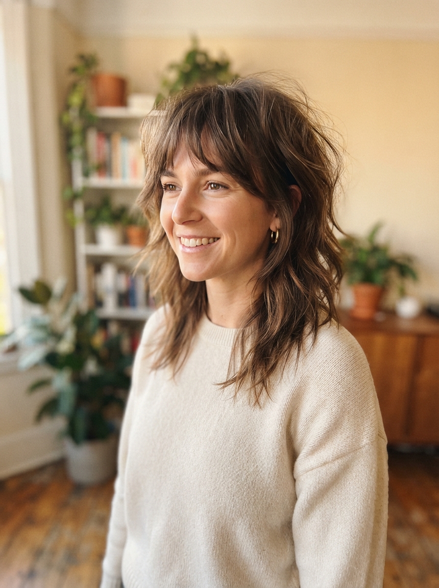 Soft shag for fine hair