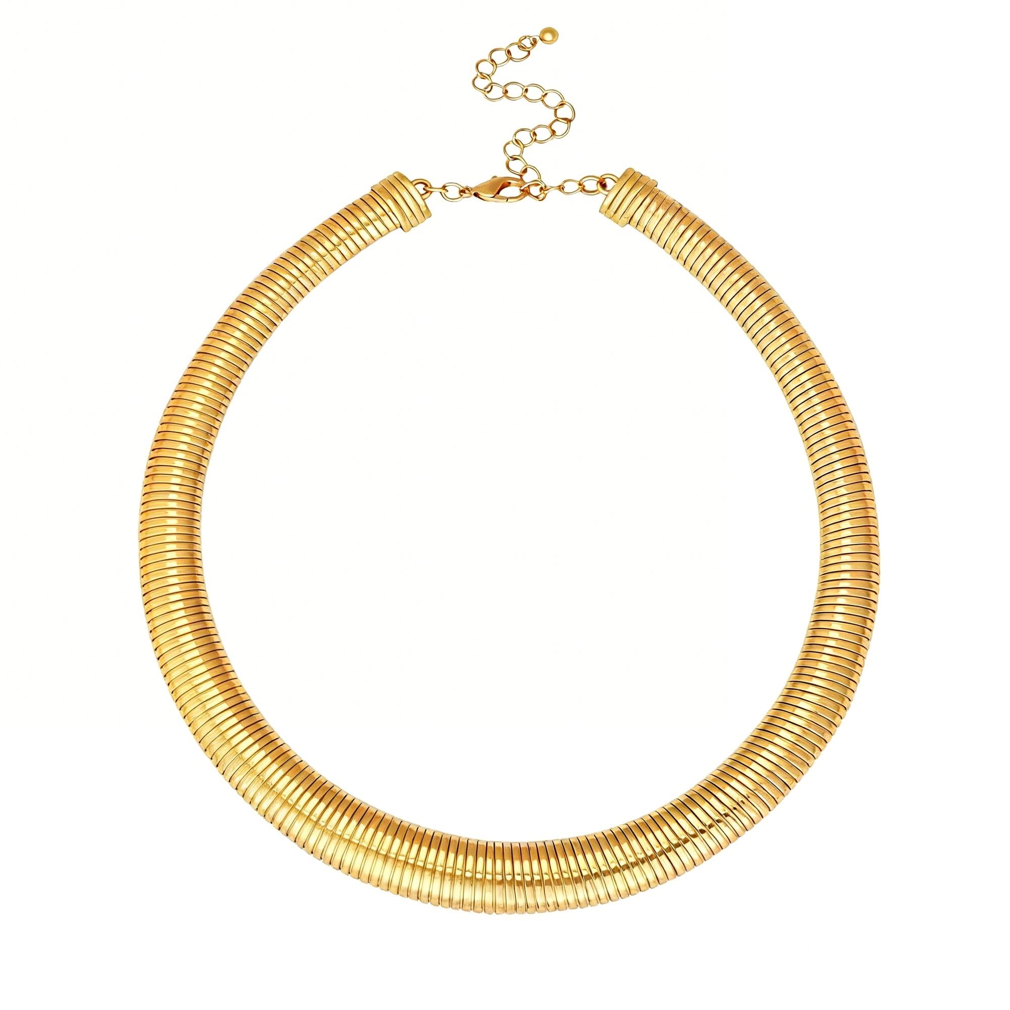 Bonjoulry Chunky Gold Choker Necklace