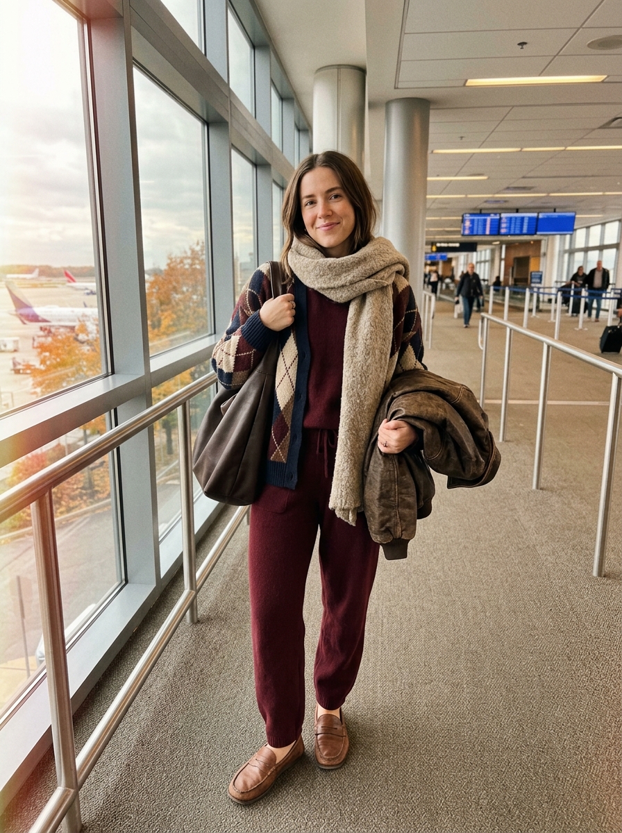 Comfy plane outfit for fall 2026 trends
