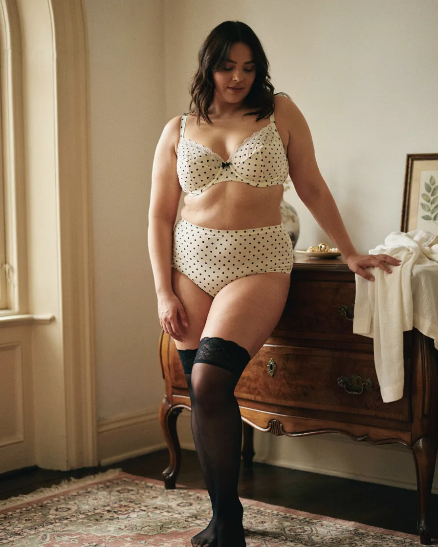 High-Waisted Retro Set plus size boudoir photoshoot idea