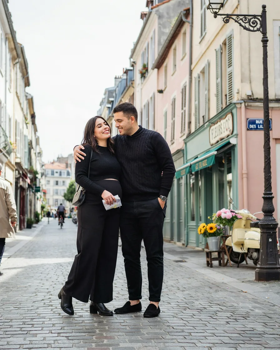 Monochrome Black plus size couple vacation outfit