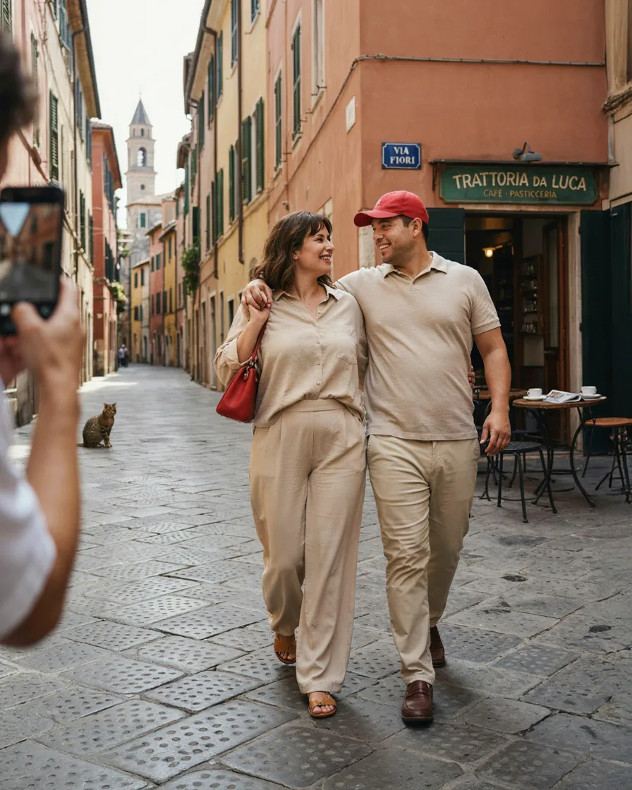 One Accent Each plus size couple vacation outfit