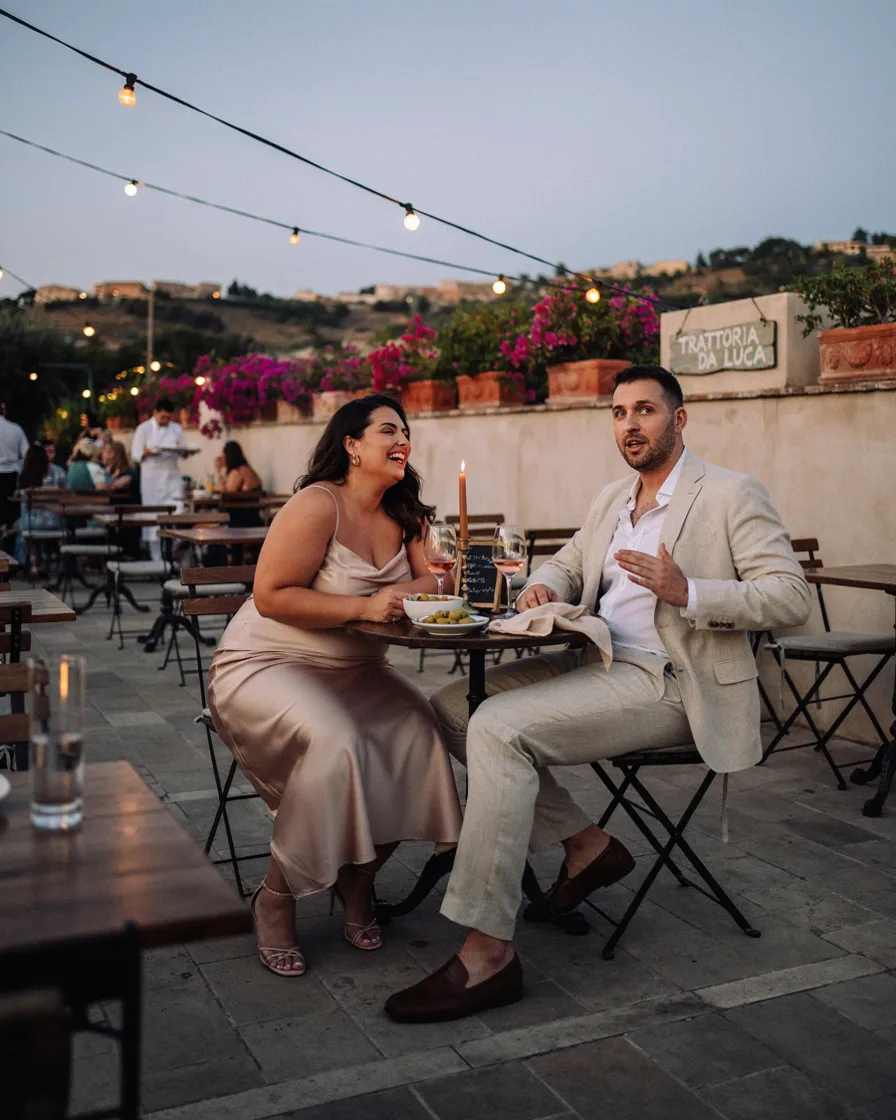 The Slip and the Linen Suit plus size couple vacation outfit