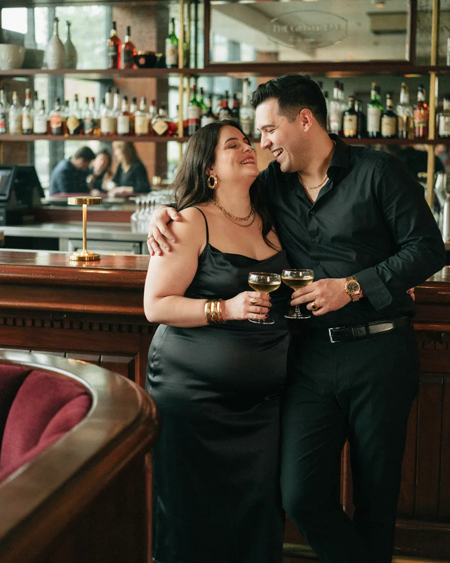 Black With Gold plus size couple vacation outfit