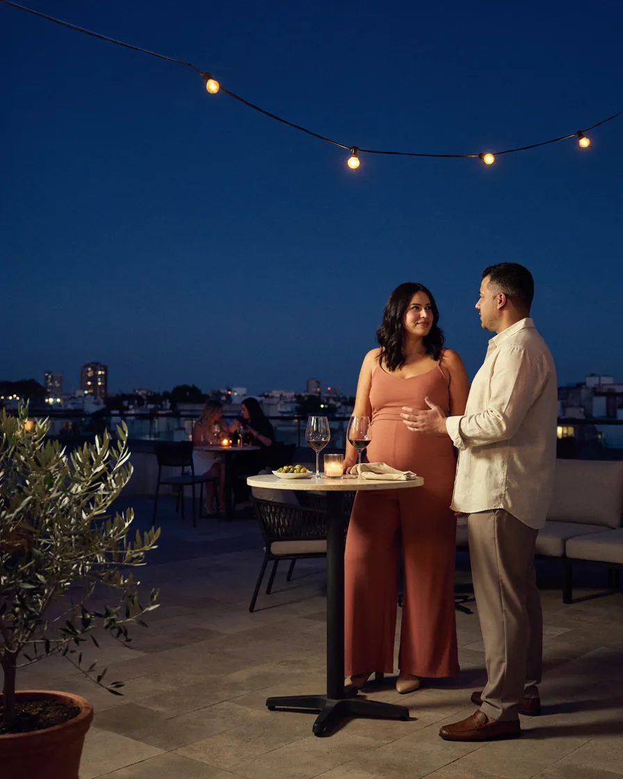 The Jumpsuit Pairing plus size couple vacation outfit