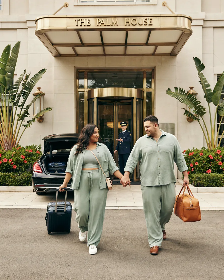 Wide-Leg Travel Set plus size couple vacation outfit