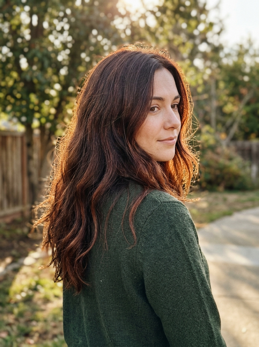 Dark Brunette With Red Undertones