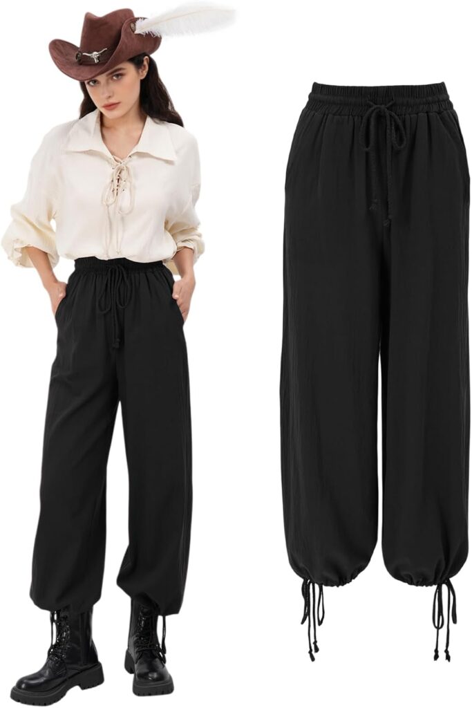 Women's Medieval Pirate Wide-Leg Pants