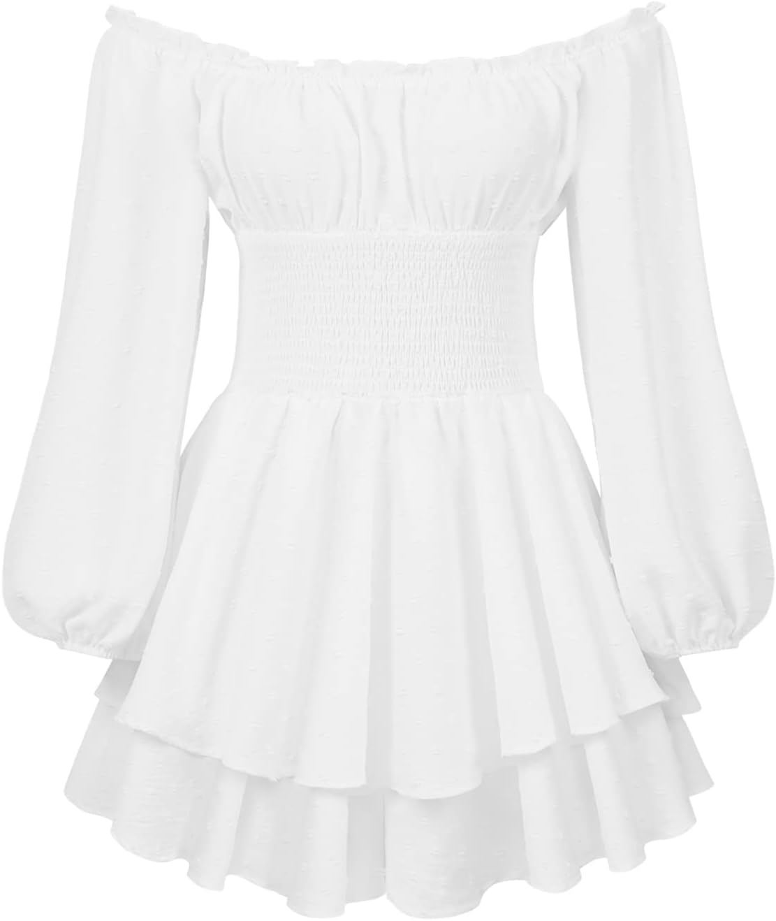 Fabumily Off-Shoulder Puff Sleeve Romper