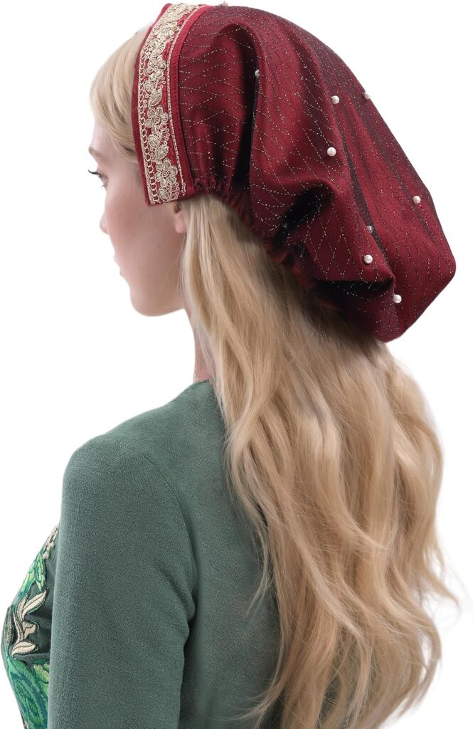Renaissance Snood Cap with Pearl Accents