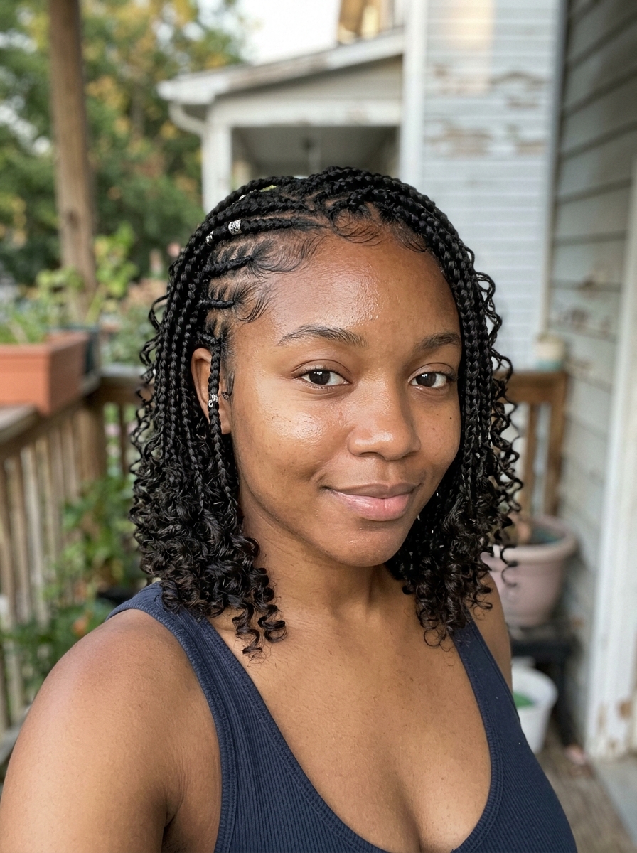 Fulani Braids with Goddess Curls