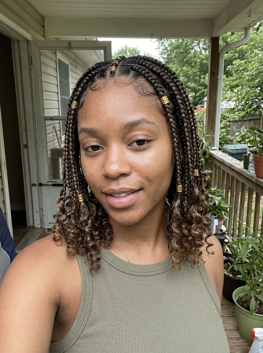 Fulani Braids with Gold Cuffs