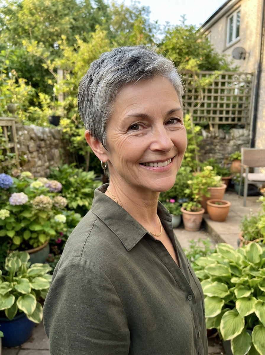 Classic pixie cut for thin hair over 50