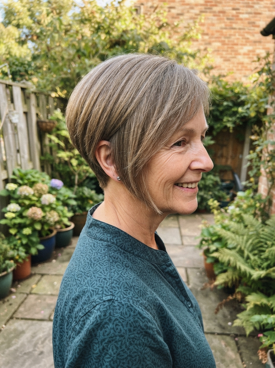 Inverted bob for thin hair over 50