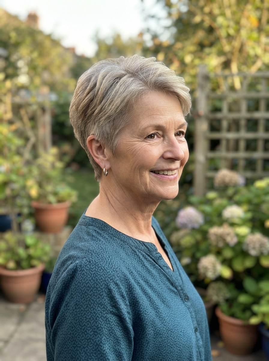 Tapered cut for thin hair over 50