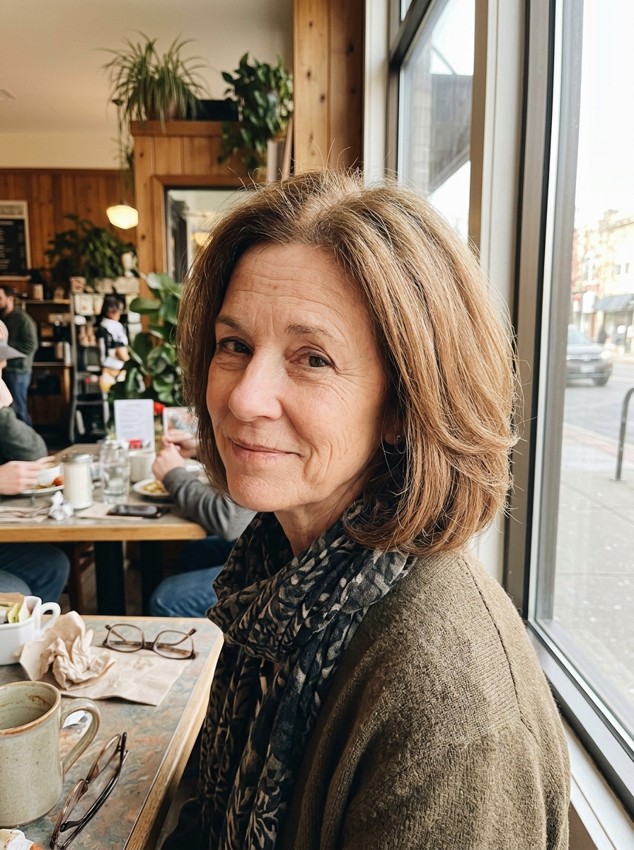 Layered Bob for thin fine hair over 50