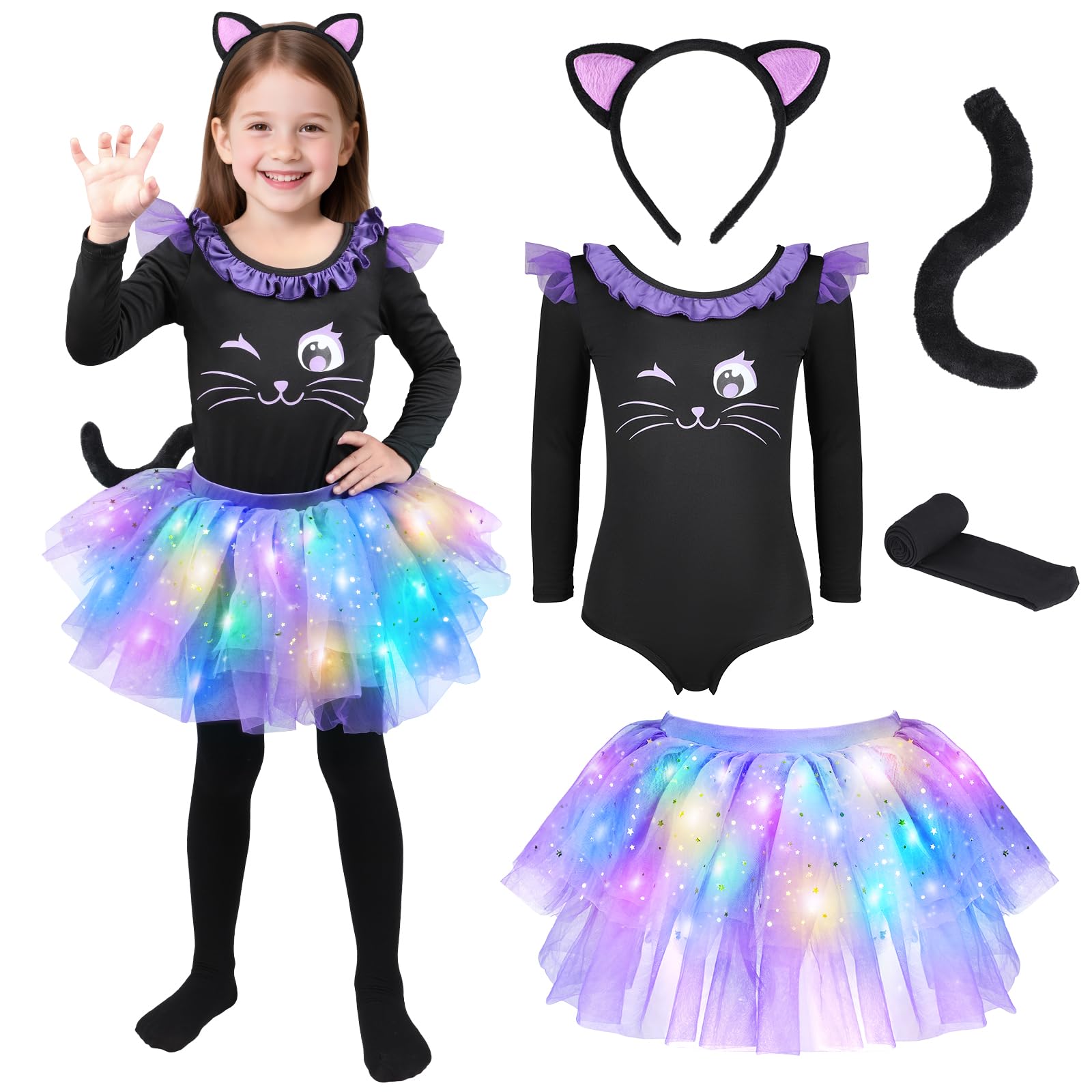 Light-Up Black Cat Costume for toddlers