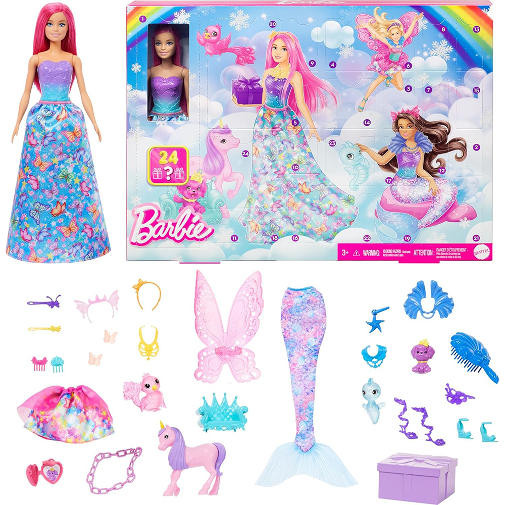 Mattel Barbie Mermaid and Fairy Advent Calendar